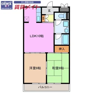 リバーベル【2階】の間取り
