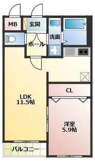 ベラージオ本荘【2階】の間取り