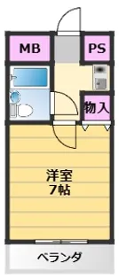 ヴェルナール春木【1階】の間取り