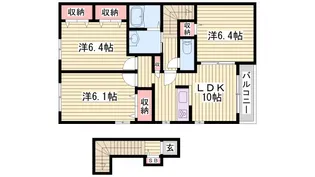 サンテヴィル【2階】の間取り