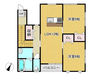 コンフォートC【2階】の間取り
