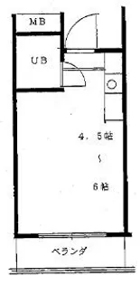プチロワイアル河合【2階】の間取り