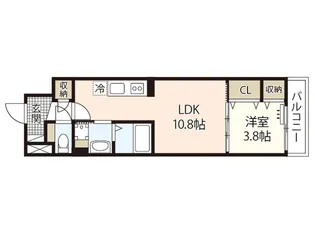 シエスタ河原町【5階】の間取り