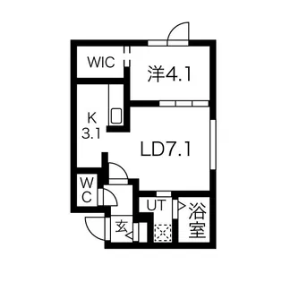 Porte-bonheur nishisen6jo【5階】の間取り