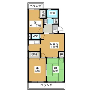 サウスワード壱番館【1階】の間取り