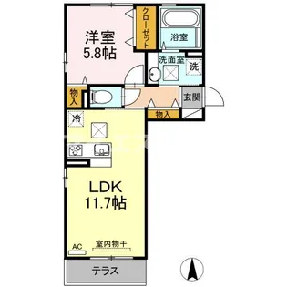 サザンシャトー古城【1階】の間取り