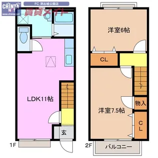 エクセルTSU【1階】の間取り