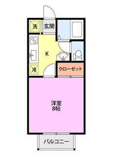 キャロル新津【1階】の間取り