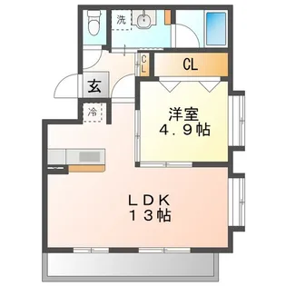 リアン泊【1階】の間取り