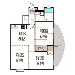 シャトークレインヒル【8階】の間取り