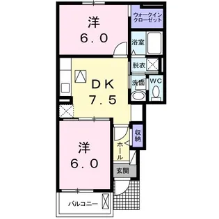 コーポ フェリーチェ【1階】の間取り