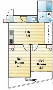 エスポワール西が丘【3階】の間取り