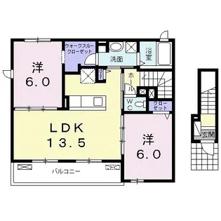 スターブル 知I【2階】の間取り