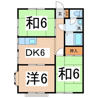 サンシティ恵【1階】の間取り