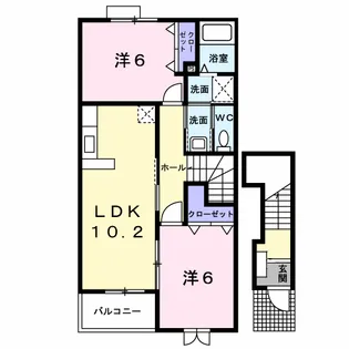 メゾン ド シンフォニー【2階】の間取り