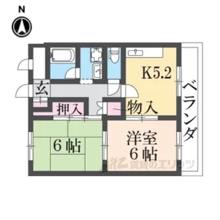 ニューエストタカダ【2階】の間取り