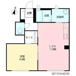 ブランシェ金谷【1階】の間取り