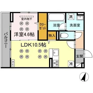 TORISIA STAGE 小郡駅南【3階】の間取り