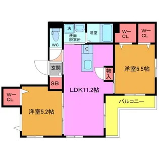 エスコートA【2階】の間取り
