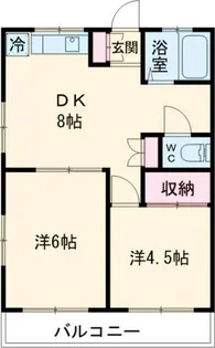 コーポ高峰【1階】の間取り