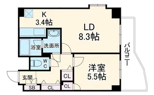藤和シティホームズ西洞院【3階】の間取り