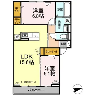 ル・スーリール田無【3階】の間取り