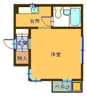 ハイツ飛鳥【1階】の間取り