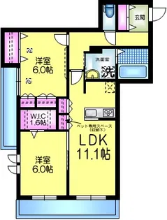 Villa Blanche ヴィラ ブランシェ【1階】の間取り