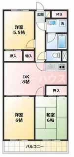 アフィニス原木【1階】の間取り