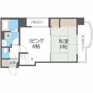 札幌ビオス館【14階】の間取り