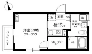 コーポトミミツII【1階】の間取り