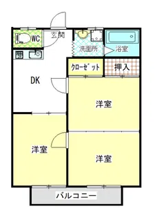 タウンハイツ【2階】の間取り