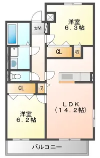 グランツ【2階】の間取り