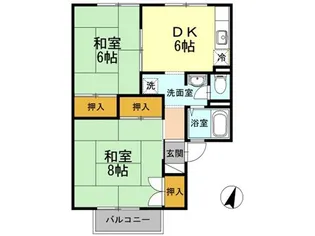 クレスト樹林A棟【2階】の間取り