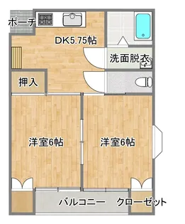 コーポプリティ2【1階】の間取り