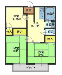 ホワイトハイツ【2階】の間取り