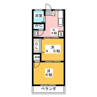 ヤマキ【2階】の間取り