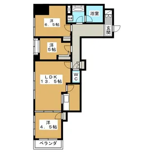 デルソーレ松戸【2階】の間取り