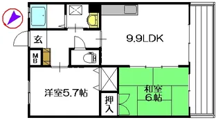 エスポワール羽田【2階】の間取り