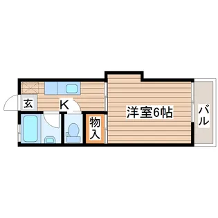 パステラル西勝山【2階】の間取り