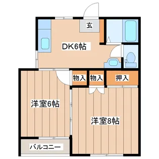 第2コーポサンライズ【2階】の間取り