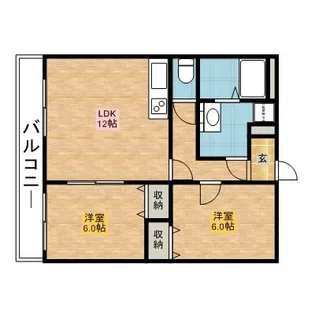 サンパークマンションII【2階】の間取り