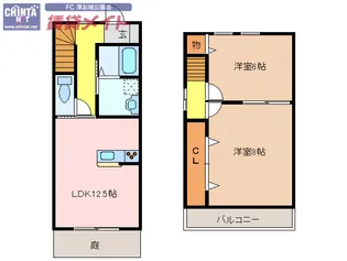 三重県津市阿漕町津興【一戸建】の間取り