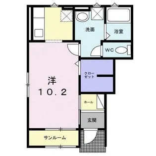フォルトーナV【1階】の間取り