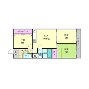 サンローレル生駒【3階】の間取り