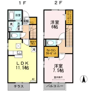 大分県大分市下郡北3【一戸建】の間取り
