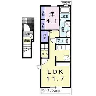 プラシードK B【2階】の間取り