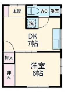 コーポ榎土【1階】の間取り