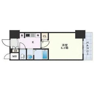 エステムコート広島横川本通り【15階】の間取り