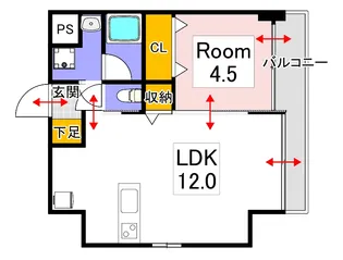 フルリール京町【7階】の間取り